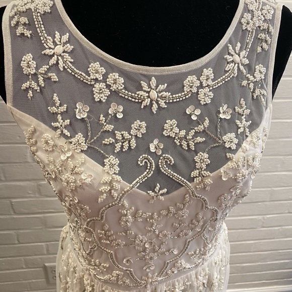 BHLDN Eliza beaded dress ivory 6 - Picture 5 of 9